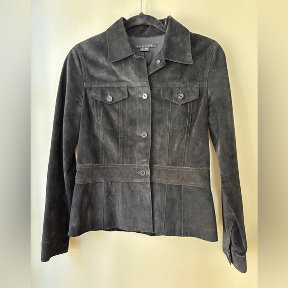 Theory Black Suede Jacket - Picture 10 of 10